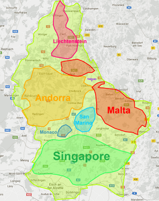 Lucembursko na mapě